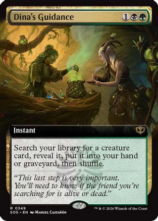 Dina's Guidance (Extended Art) (SOS-349) - Secrets of Strixhaven Foil-1