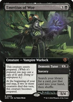 Emeritus of Woe (Extended Art) (SOS-324) - Secrets of Strixhaven Foil-1