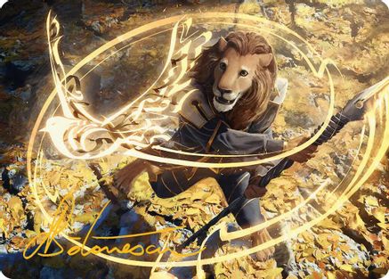 Eager Glyphmage Art Card (Gold-Stamped Signature) (ASSOS-003) - Art Series: Secrets of Strixhaven-1