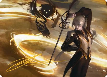 Rapier Wit Art Card (Gold-Stamped Signature) (ASSOS-006) - Art Series: Secrets of Strixhaven-1