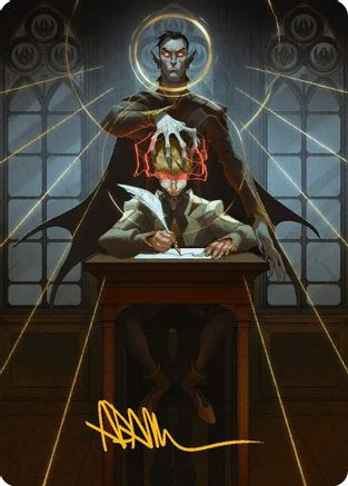 Vampiric Tutor Art Card (Gold-Stamped Signature) (ASSOS-045) - Art Series: Secrets of Strixhaven-1