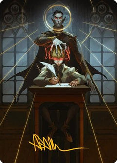 Vampiric Tutor Art Card (Gold-Stamped Signature) (ASSOS-045) - Art Series: Secrets of Strixhaven-1