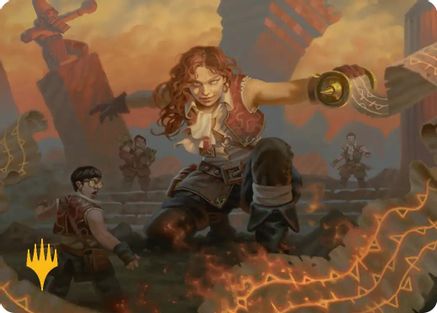 Zealous Lorecaster Art Card (Gold-Stamped Planeswalker Symbol) (ASSOS-014) - Art Series: Secrets of Strixhaven-1