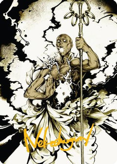 Burst Lightning Art Card (Gold-Stamped Signature) (ASSOS-051) - Art Series: Secrets of Strixhaven-1