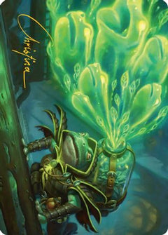 Burrog Barrage Art Card (Gold-Stamped Signature) (ASSOS-015) - Art Series: Secrets of Strixhaven-1