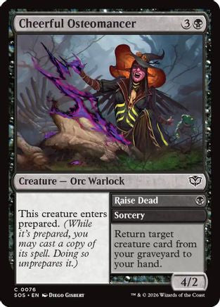 Cheerful Osteomancer (SOS-076) - Secrets of Strixhaven Foil-1