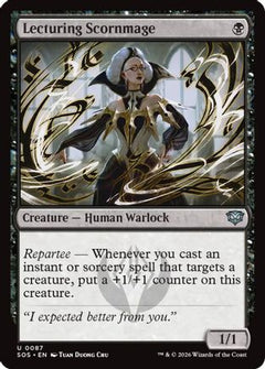 Lecturing Scornmage (SOS-087) - Secrets of Strixhaven Foil-1