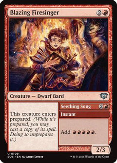 Blazing Firesinger (SOS-109) - Secrets of Strixhaven-1