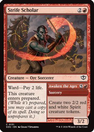Strife Scholar (SOS-131) - Secrets of Strixhaven Foil-1