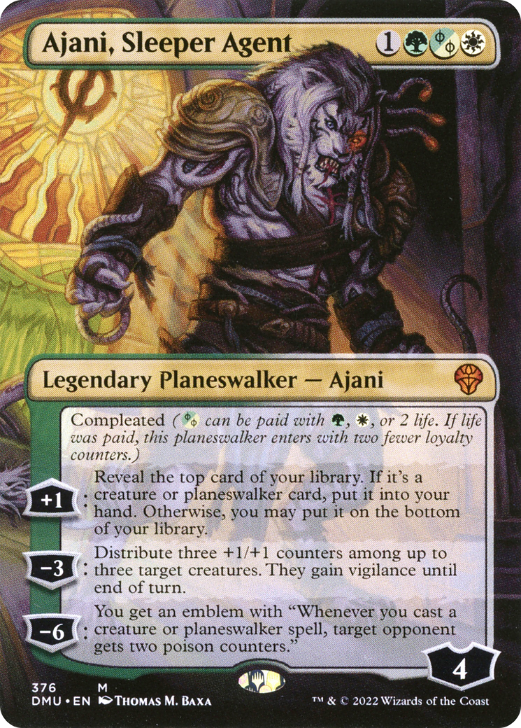 Ajani, Sleeper Agent (Borderless) (376) [Dominaria United]-1