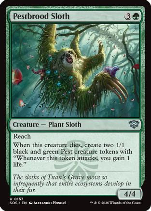 Pestbrood Sloth (SOS-157) - Secrets of Strixhaven Foil-1