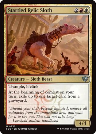 Startled Relic Sloth (SOS-233) - Secrets of Strixhaven Foil-1