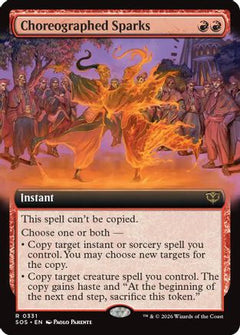Choreographed Sparks (Extended Art) (SOS-331) - Secrets of Strixhaven Foil-1