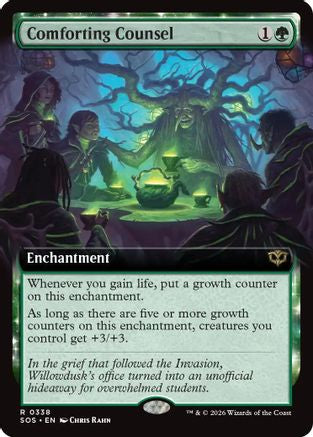 Comforting Counsel (Extended Art) (SOS-338) - Secrets of Strixhaven Foil-1