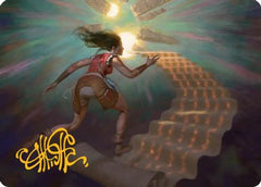 Pursue the Past Art Card (Gold-Stamped Signature) (ASSOS-022) - Art Series: Secrets of Strixhaven-1