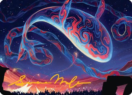 Spectacular Skywhale Art Card (Gold-Stamped Signature) (ASSOS-024) - Art Series: Secrets of Strixhaven-1