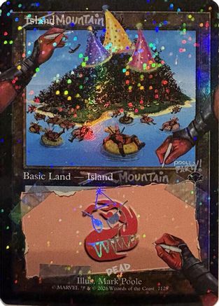 Mountain (7128) (Pool Party Foil) (SLD-7128) - Secret Lair Drop Series Foil-1