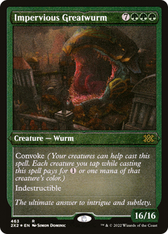 Impervious Greatwurm (Foil Etched) [Double Masters 2022]-1