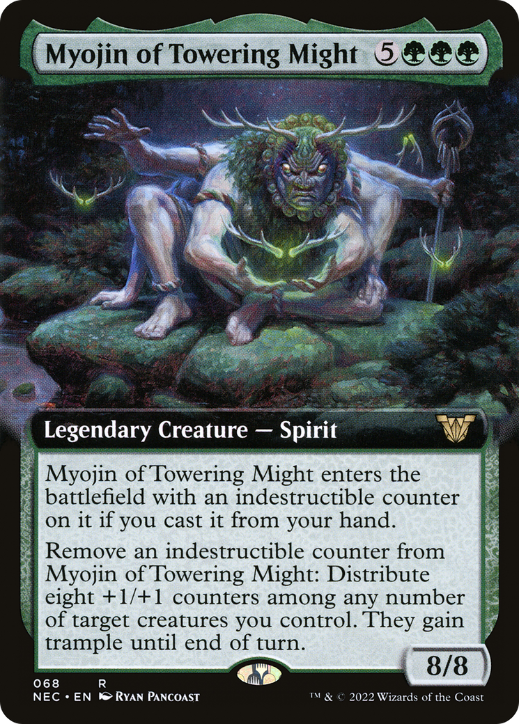 Myojin of Towering Might (Extended Art) [Kamigawa: Neon Dynasty Commander]-1