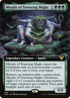 Myojin of Towering Might (Extended Art) [Kamigawa: Neon Dynasty Commander]-1