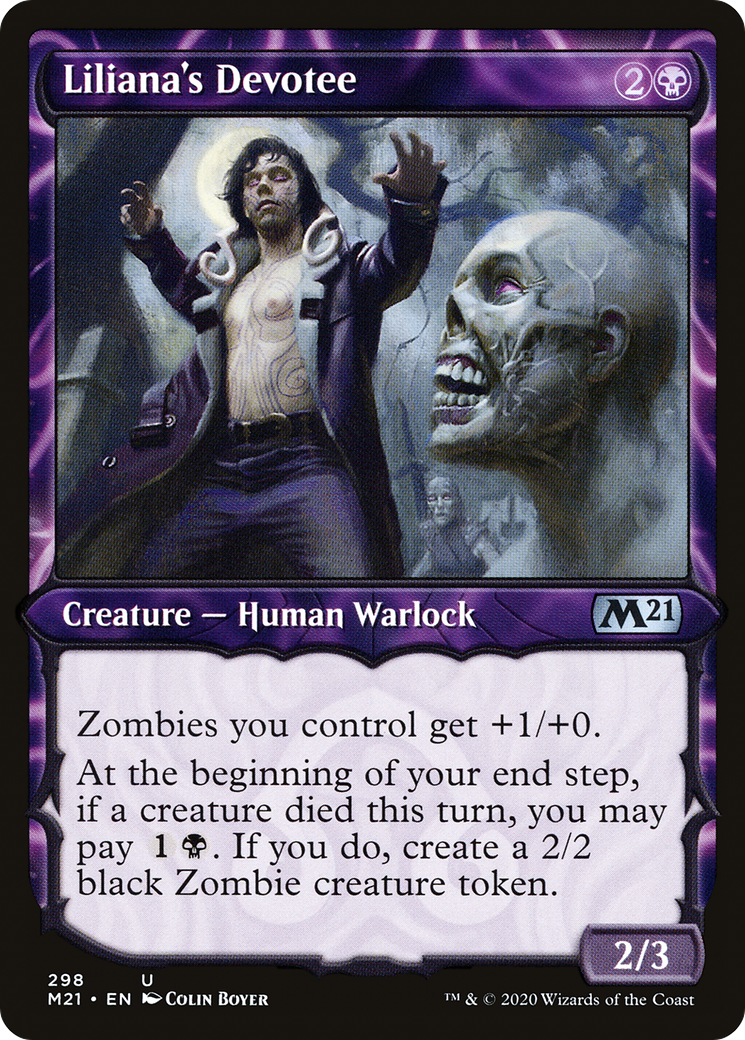 Liliana's Devotee (Showcase) [Core Set 2021]-1