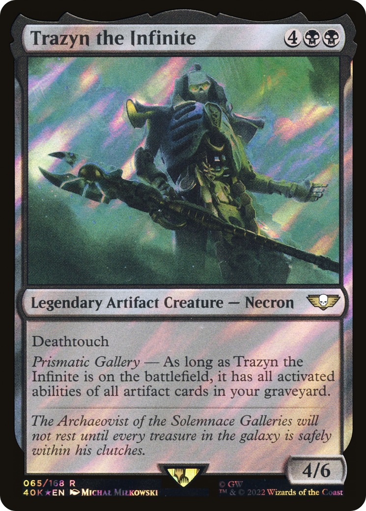 Trazyn the Infinite (Surge Foil) (40K-065) - Warhammer 40,000 Commander Foil-1