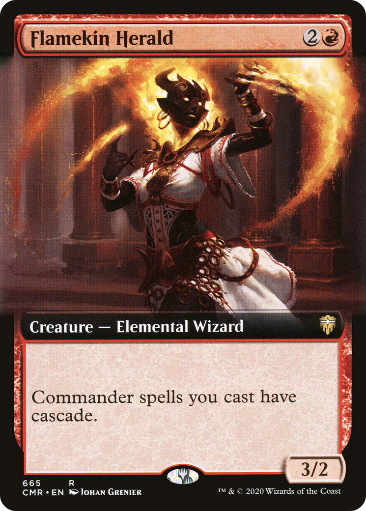 Flamekin Herald (Extended Art) [Commander Legends]-1