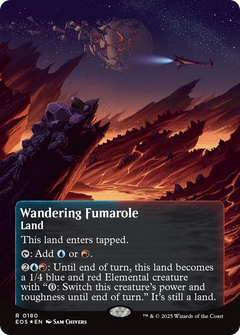 Wandering Fumarole (0180) (Borderless) (Galaxy Foil) [Edge of Eternities: Stellar Sights]-1