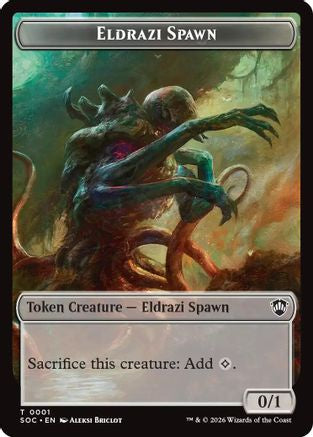 Eldrazi Spawn // Worm Double-Sided Token (SOC-1 // 26) - Commander: Secrets of Strixhaven-1