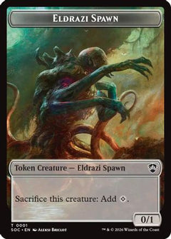 Eldrazi Spawn // Worm Double-Sided Token (SOC-1 // 26) - Commander: Secrets of Strixhaven-1