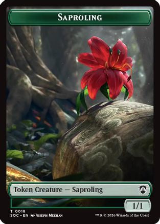 Saproling // Pest (0023) Double-Sided Token (SOC-18 // 23) - Commander: Secrets of Strixhaven-1