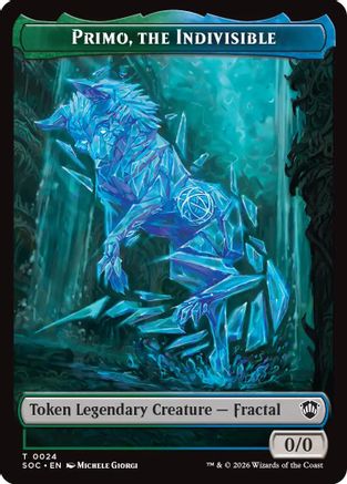 Primo, The Indivisble // Treasure Double-Sided Token (SOC-24 // 12) - Commander: Secrets of Strixhaven-1