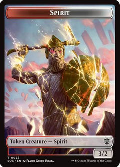 Spirit (0025) // Rogue Double-Sided Token (SOC-25 // 10) - Commander: Secrets of Strixhaven Foil-1