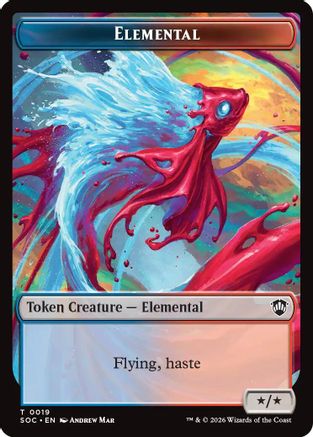 Elemental (0019) // Copy Double-Sided Token (SOC-19 // 1) - Commander: Secrets of Strixhaven-1