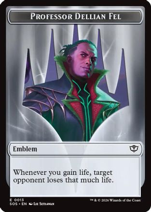 Professor Dellian Fel  // Pest (0008) Double-Sided Token (SOS-13 // 8) - Secrets of Strixhaven-1