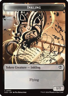 Inkling (0007) // Spirit (0011) Double-Sided Token (SOS-7 // 11) - Secrets of Strixhaven-1