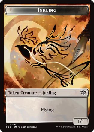 Inkling (0006) // Spirit (0010) Double-Sided Token (SOS-6 // 10) - Secrets of Strixhaven-1