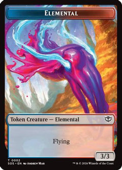 Elemental (0002) // Treasure Double-Sided Token (SOS-2 // 12) - Secrets of Strixhaven-1