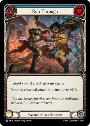 Run Through (Blue) (MPW050) - Mastery Pack Warrior Rainbow Foil-1