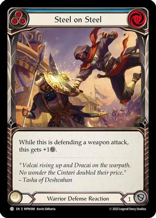 Steel on Steel (Yellow) (MPW097) - Mastery Pack Warrior Rainbow Foil
