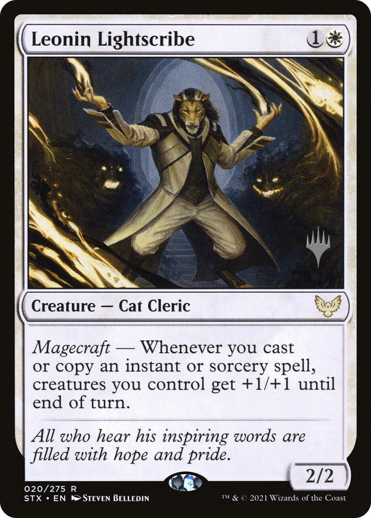Leonin Lightscribe (Promo Pack) [Strixhaven: School of Mages Promos]-1