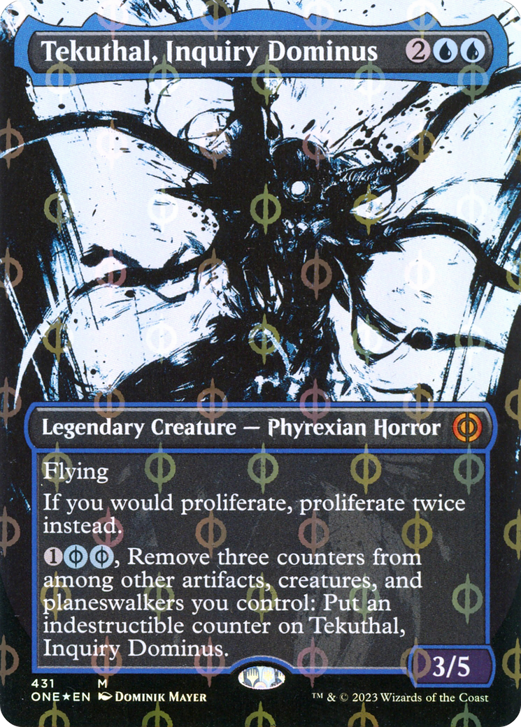 Tekuthal, Inquiry Dominus (Borderless Ichor Step-and-Compleat Foil) [Phyrexia: All Will Be One]-1