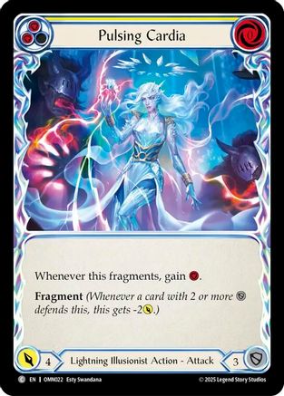 Pulsing Cardia (Yellow) (OMN022) - Omens of the Third Age Rainbow Foil