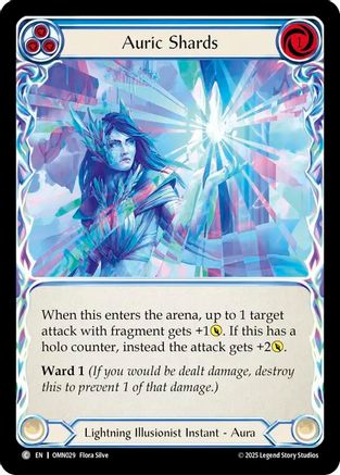 Auric Shards (Blue) (OMN029) - Omens of the Third Age Rainbow Foil-1
