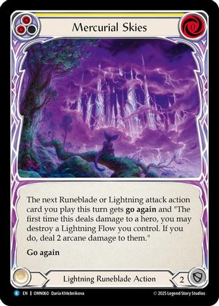 Mercurial Skies (Yellow) (OMN060) - Omens of the Third Age Rainbow Foil-1