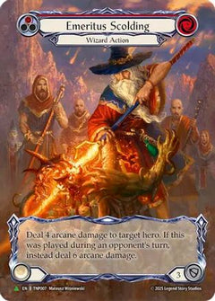 Emeritus Scolding (Red) (Marvel) - TNP007 (TNP007) - Flesh and Blood: Promo Cards Rainbow Foil-1