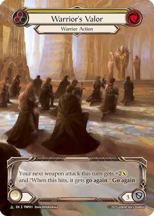 Warrior's Valor (Yellow) (Marvel) - TNP011 (TNP011) - Flesh and Blood: Promo Cards Rainbow Foil-1