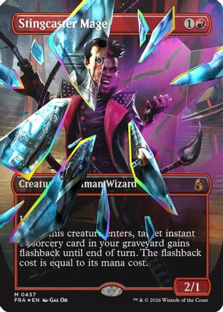 Stingcaster Mage (Borderless) (Facet Foil) (0457) (FRA-457) - Reality Fracture Foil-1