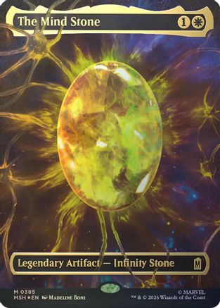 The Mind Stone (Borderless) (Cosmic Foil) (MSH-385) - Marvel Super Heroes Foil-1