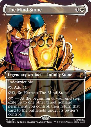 The Mind Stone (Borderless) (MSH-386) - Marvel Super Heroes Foil-1